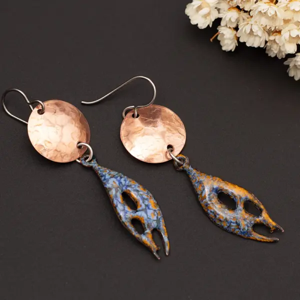 Organic Copper Earrings