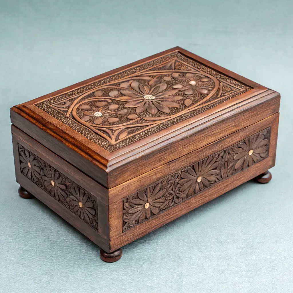 Hand-carved Olive Wood Box