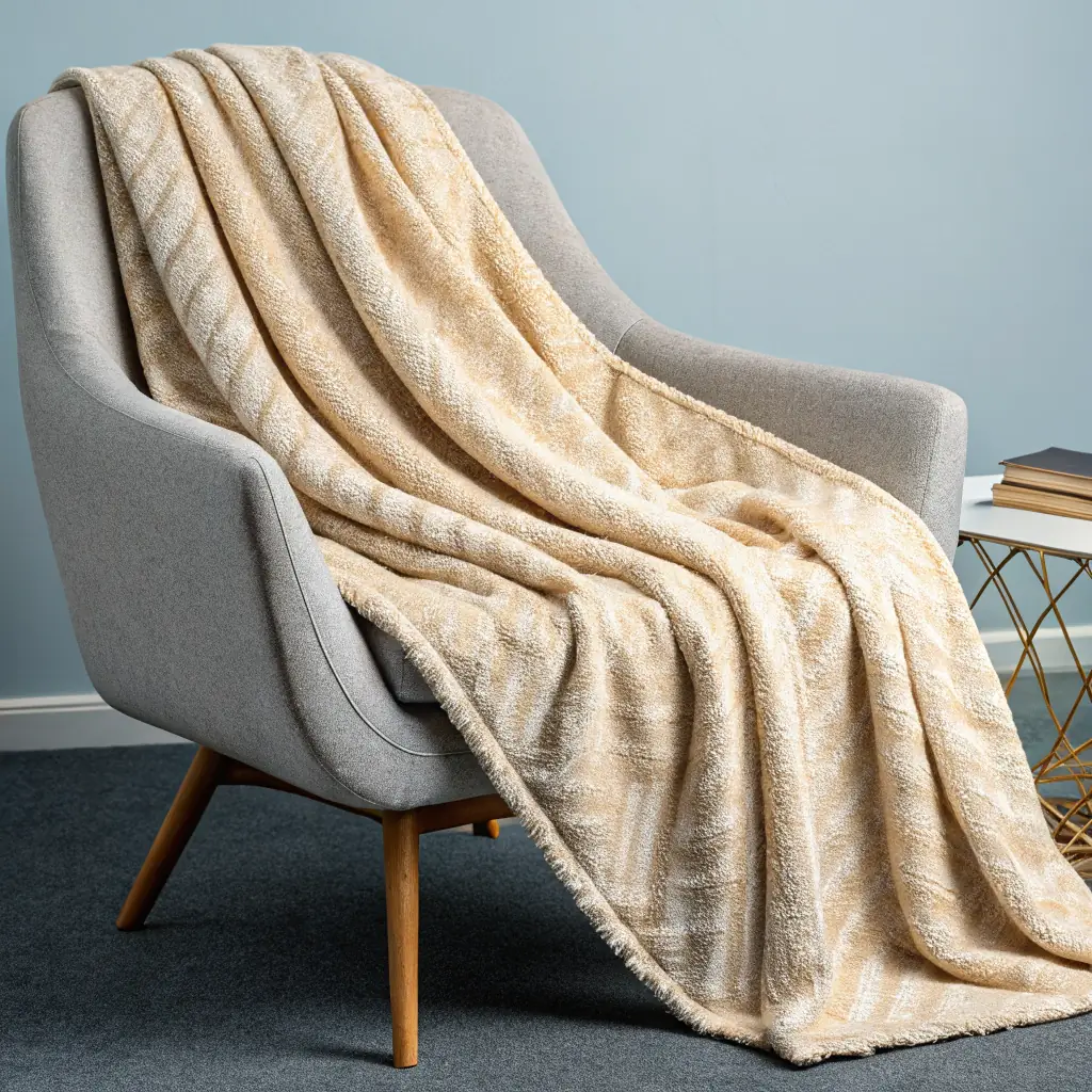 Rustic Wool Throw Blanket